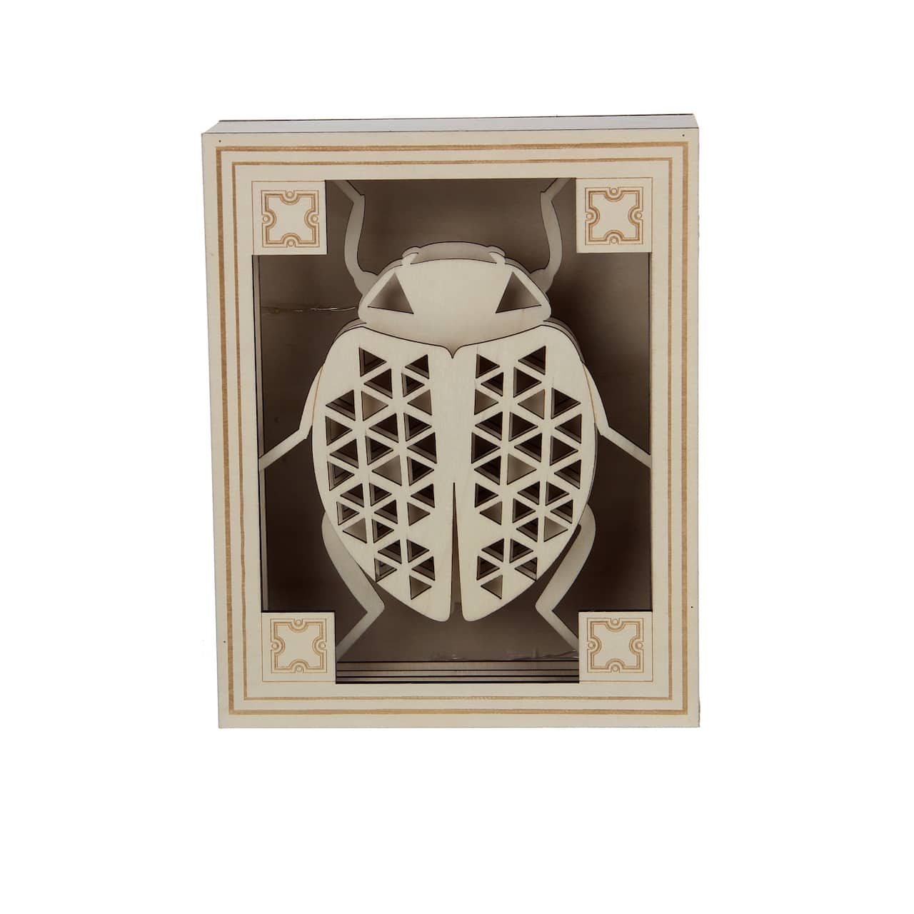 Jonathan Adler x Michaels 8.75" Geometric Beetle DIY LED Shadow Box Décor